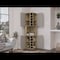 Tuhome Obregon Corner Bar Cabinet, Ten Built-in Wine Rack, Single Door, Aged Oak/Taupe BMT7767 - alternate 1